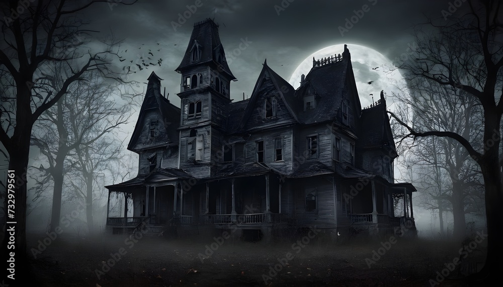 haunted house in the woods