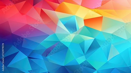 Multicolor abstract geometric rumpled triangular low poly style illustration graphic background. Raster polygonal design for business.  generative ai  
