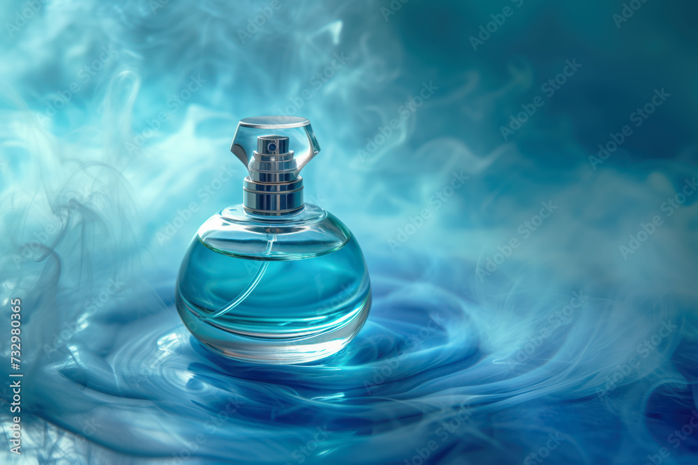 Perfume Bottle with Mystical Blue Smoke Perfume Bottle with Mystical Blue Smoke