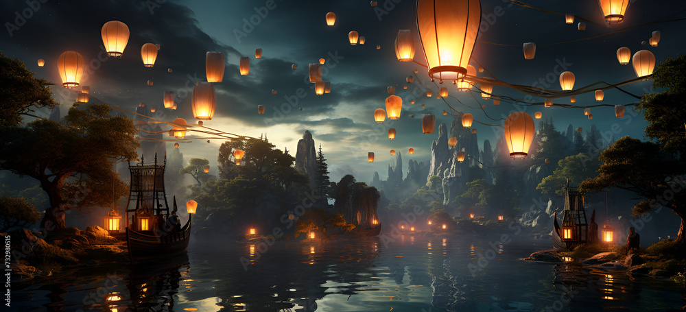 ame of Glowing Lanterns Illuminate Your Pathway to a Brigh New Year Eve 
