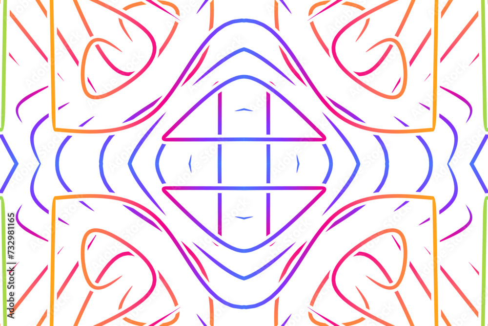 Fototapeta premium Oriental abstract line art background for wallpaper or commercial ads presentation 