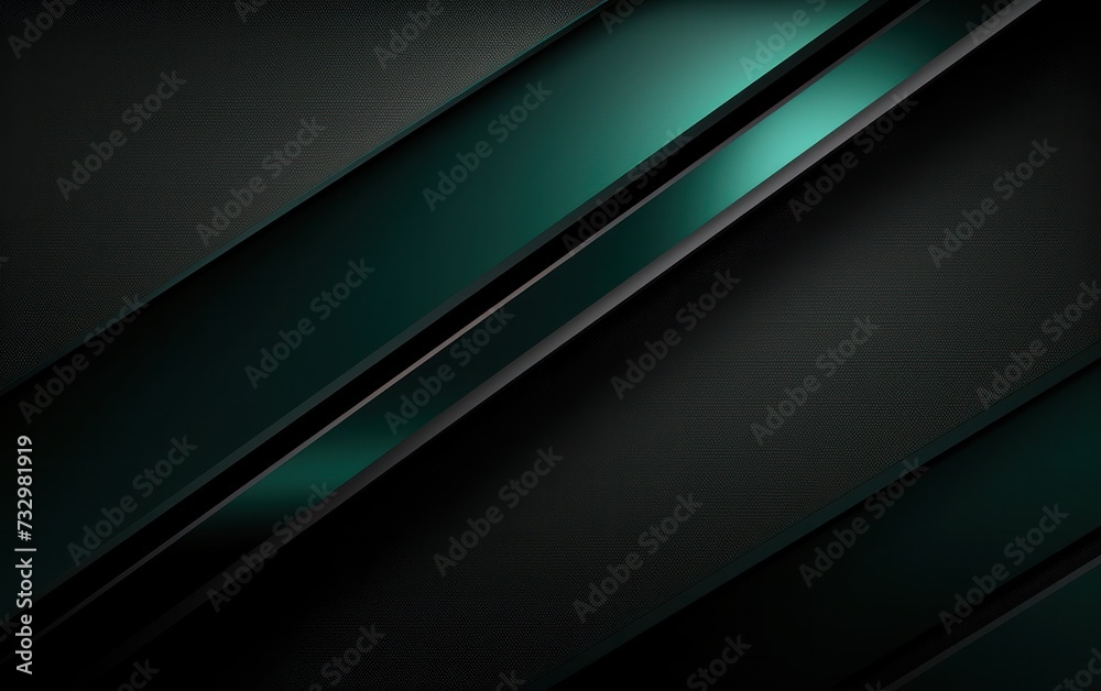 Black Dark Green light with the gradient is the Surface with templates metal texture soft lines silver curve luxury.