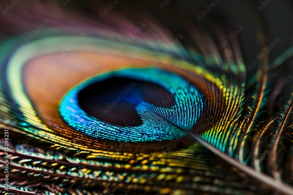Obraz premium a close up of a peacock's feathers feathers