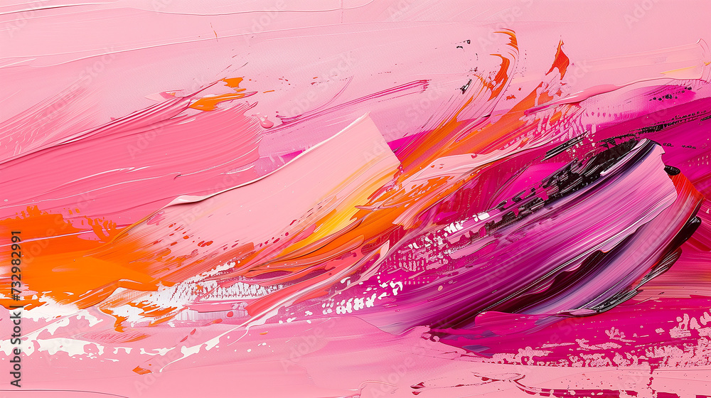 ピンクのカラフルな抽象ペイント
