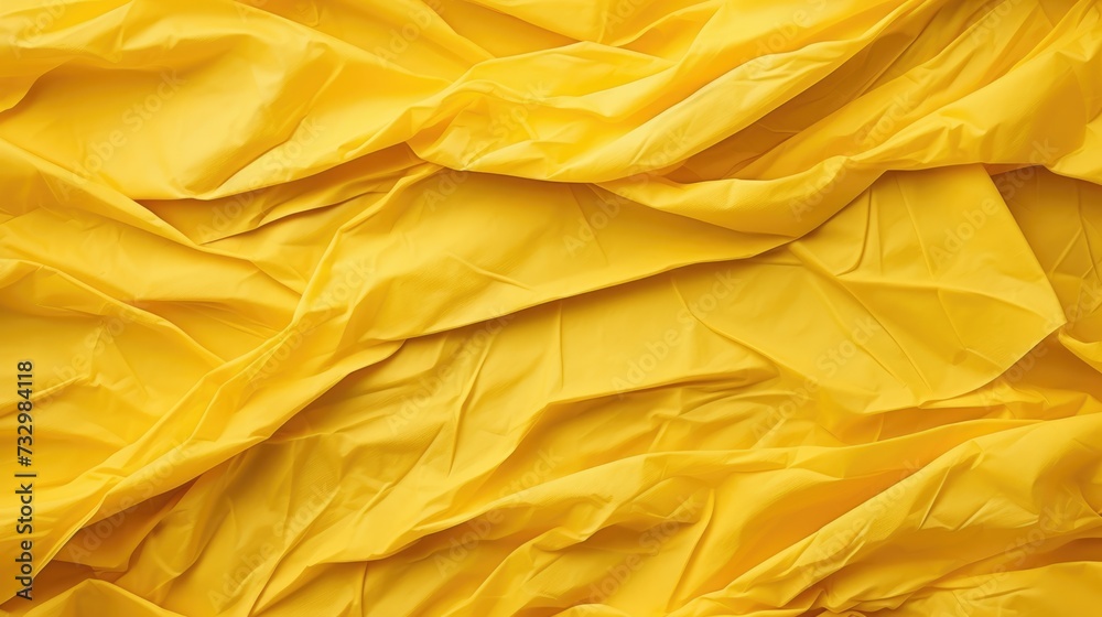 The background is made of yellow crumpled paper with a texture for the design. Abstract rough texture of the paper. The background is made of yellow crumpled paper with a texture for the design. Abstract rough texture of the paper.