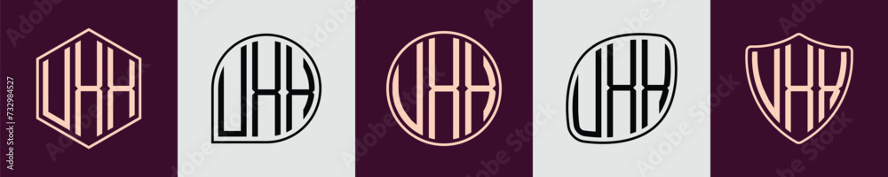 Creative simple Initial Monogram UXX Logo Designs. Creative simple Initial Monogram UXX Logo Designs.