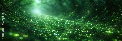 Abstract matrix like information technology background about government, public, IT with a green color palette. photo
