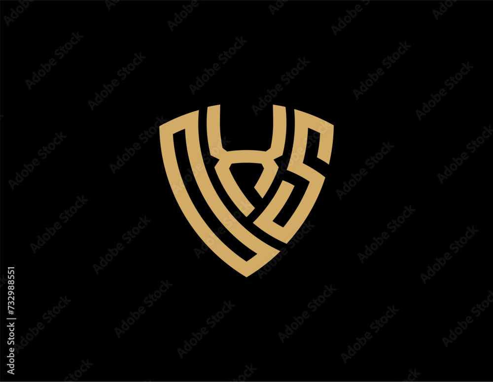 OXS creative letter shield logo design vector icon illustration OXS creative letter shield logo design vector icon illustration