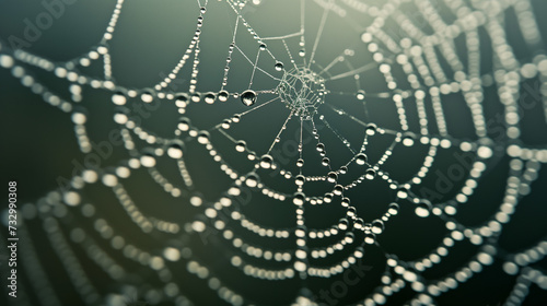 rain drops on a spider web © sam