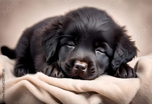 sleeping retriever puppy isolated on transparent background photo