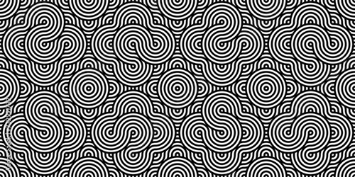 Vector seamless pattern circle ring oriental geometric style, ornament decoration traditional vintage.