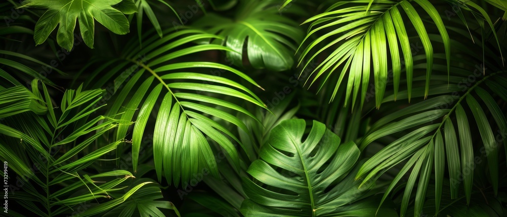 Exotic Green Palm Leaves Exotic Green Palm Leaves