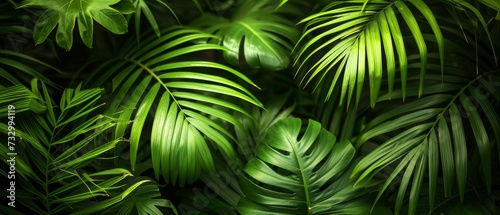 Exotic Green Palm Leaves