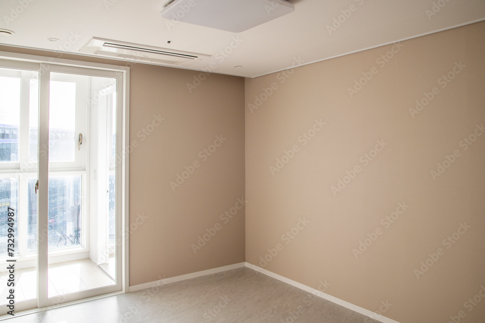 Fototapeta premium View of the renovated room in the apartment
