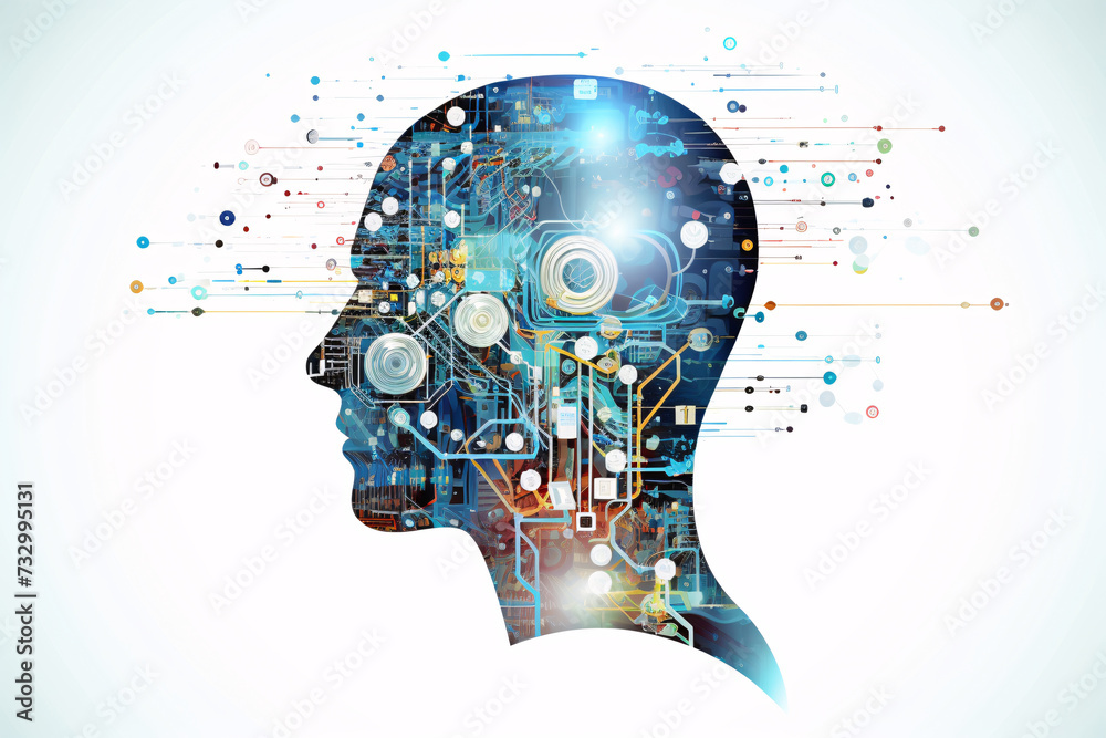 AI Innovation: Pioneering the Future. Generative AI - obrazy, fototapety, plakaty 