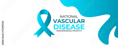 September is National Vascular Disease Awareness Month background template. Holiday concept. banner, cover, card, poster design template with text inscription and standard color. Vector illustration