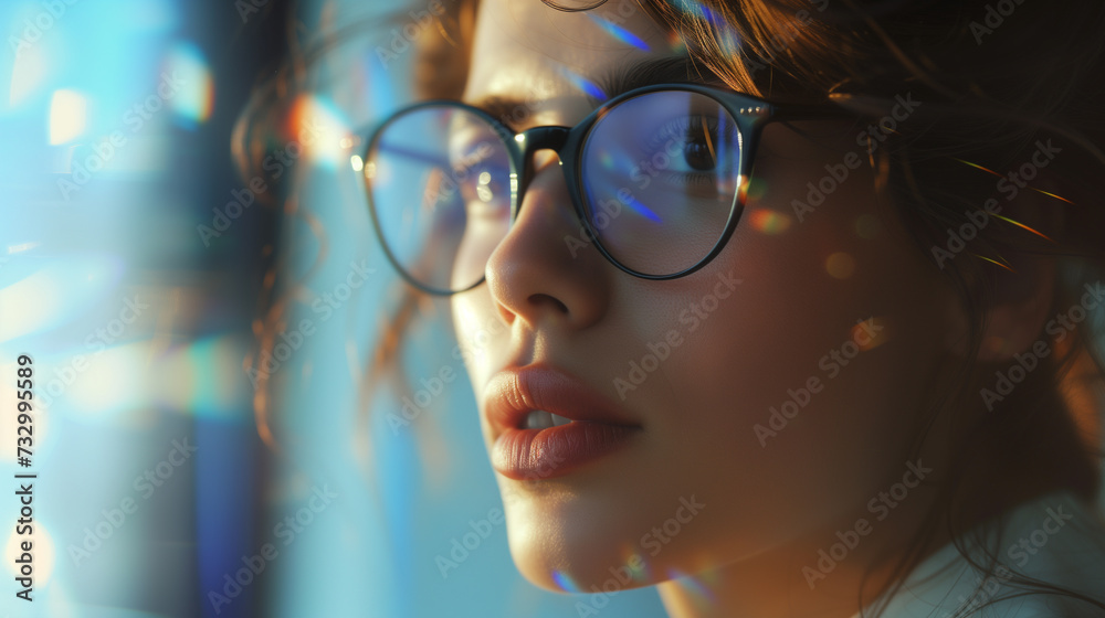 Thinking about how to take the business to technological heights. Cropped shot of an attractive young businesswoman working in her office - obrazy, fototapety, plakaty 