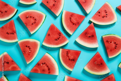 a group of slices of watermelon