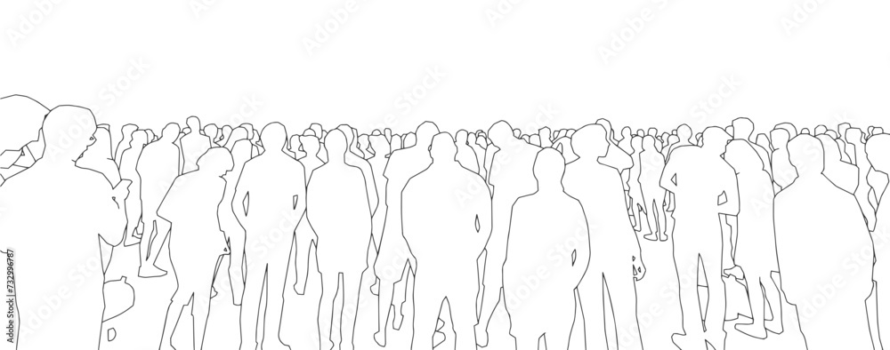 Vector illustration of large crowd of people Vector illustration of large crowd of people