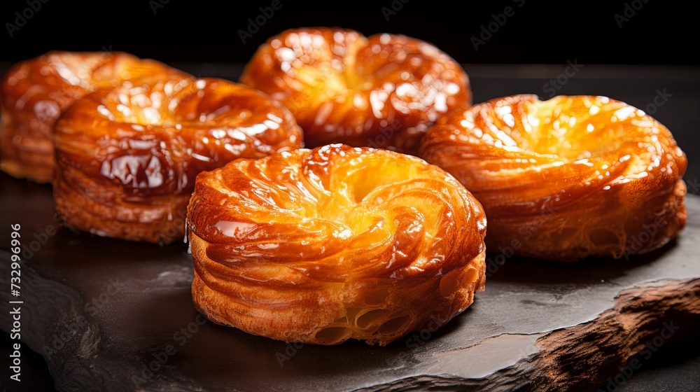 Kouign amann is a French pastry made from bread dough, butter and sugar