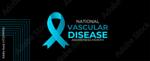 September is National Vascular Disease Awareness Month background template. Holiday concept. background, banner, card, poster with text inscription and standard color. Vector illustration