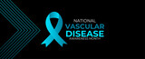 September is National Vascular Disease Awareness Month background template. Holiday concept. background, banner, card, poster with text inscription and standard color. Vector illustration