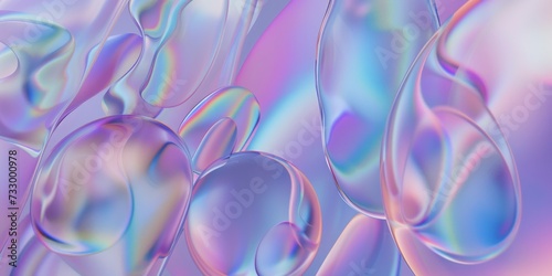 Minimalist Holographic Background, Smooth Forms, Shapeless, Glass-like