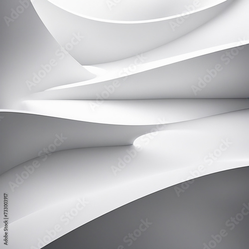 Abstract white and gray color background and texutre, modern design stripes background with geometric round shape.