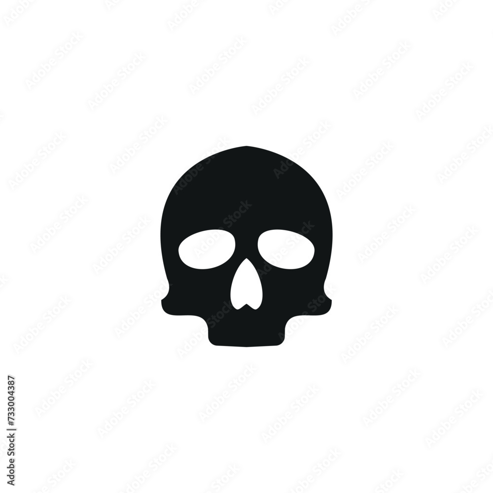 skull logo icon design vector illustration, skull icon,