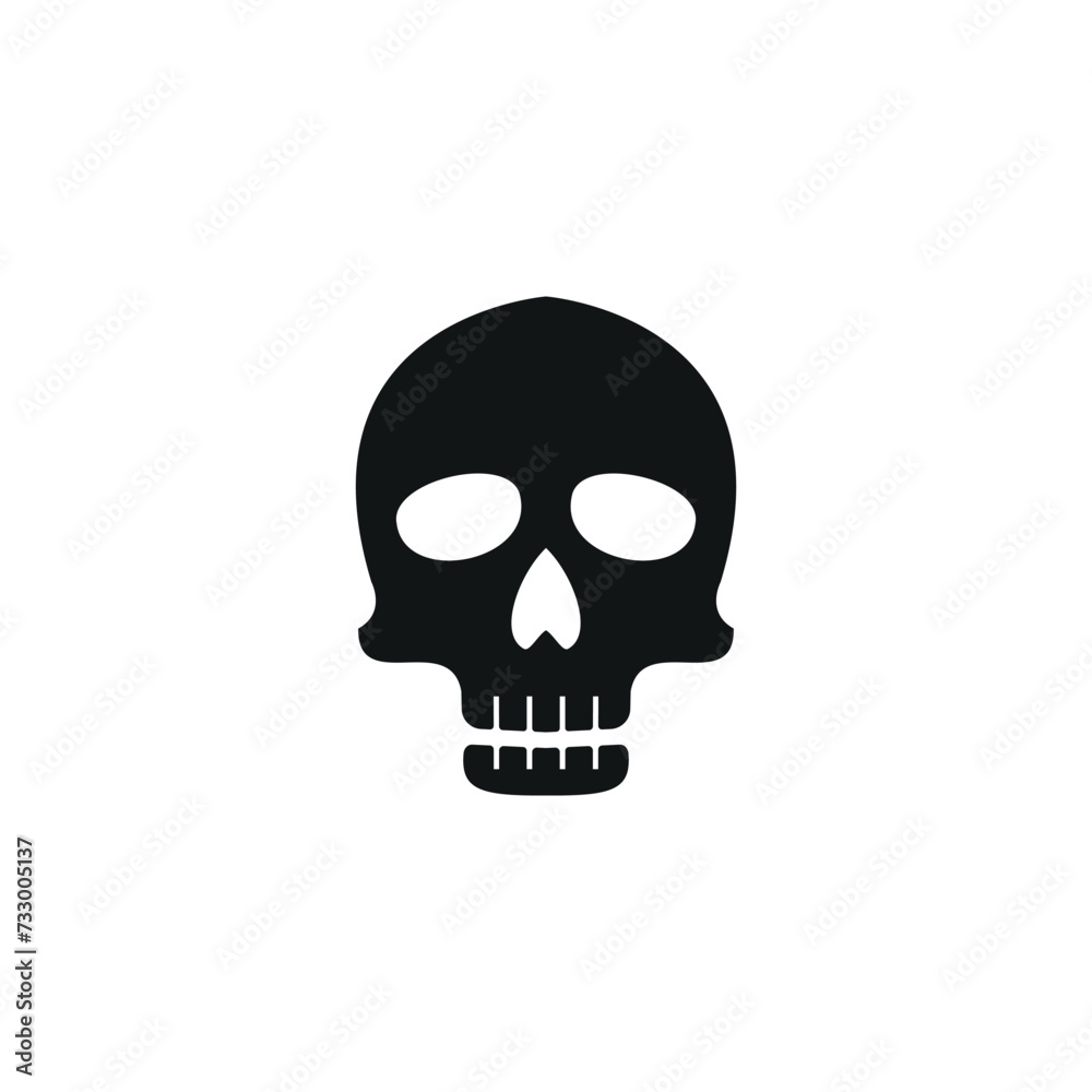skull logo icon design vector illustration, skull icon,
