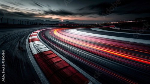 Empty Race Track Long Exposure