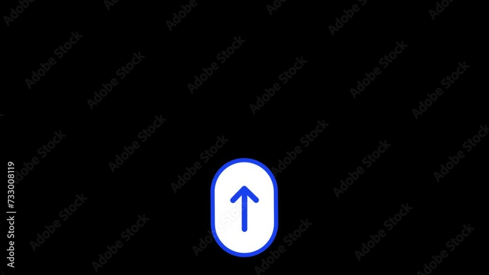 Swipe up Gesture Animation with Transparent Background 