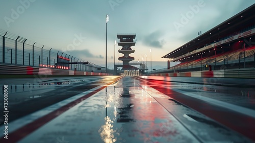 Empty Race Track Long Exposure