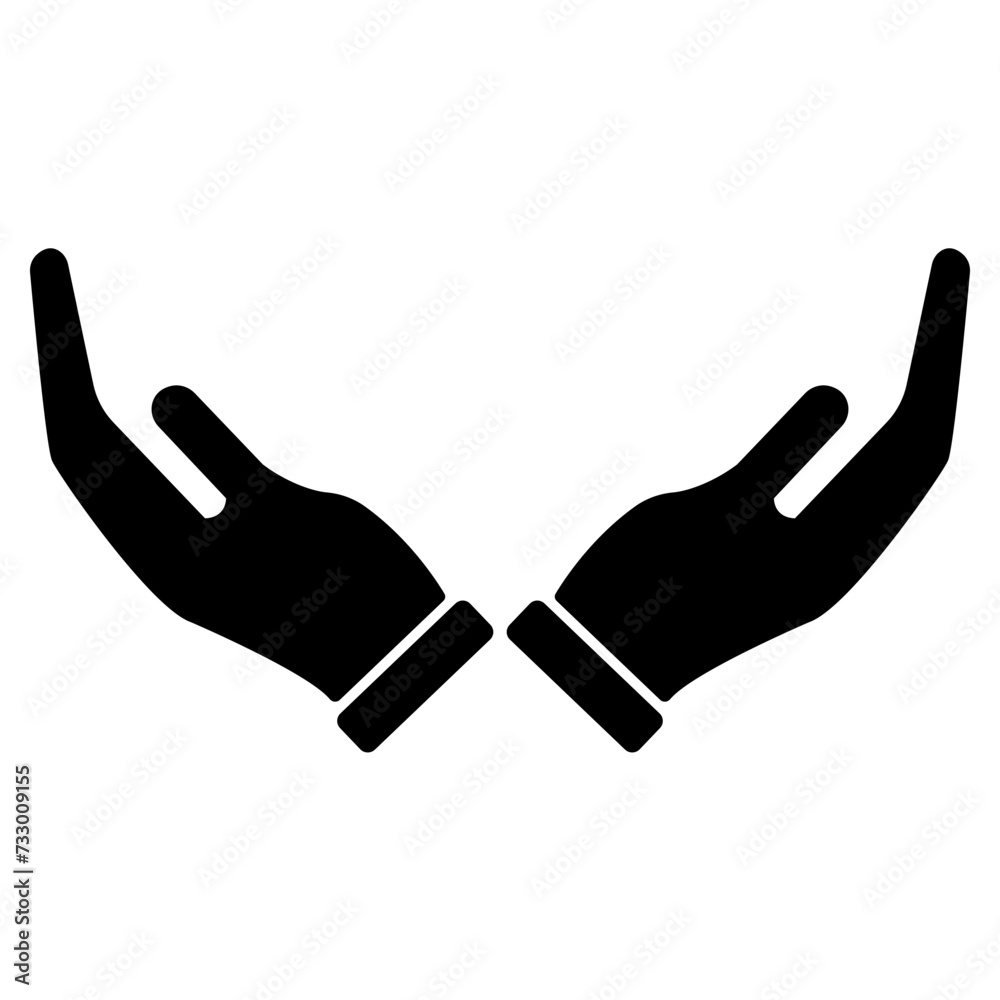 Free Hands Holding Vector Icon Free Hands Holding Vector Icon