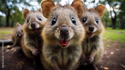 Quokkas with their characteristic smile. © Muhammad