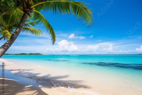 Beautiful palm and tropical beach © Ирина Курмаева