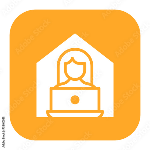 Women Working at Home Icon