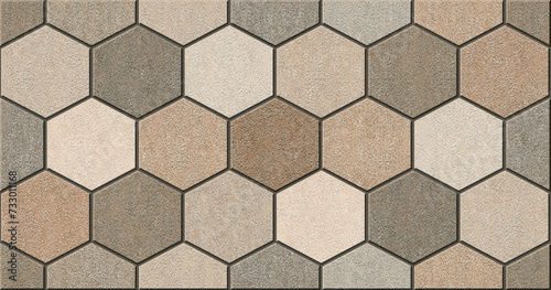 Panel kuchenny z motywem hexagon  ceramic tile high lighter design, interior wall decor, multi coloured sand stone carving, bathroom and kitchen wall cladding, paving tiles