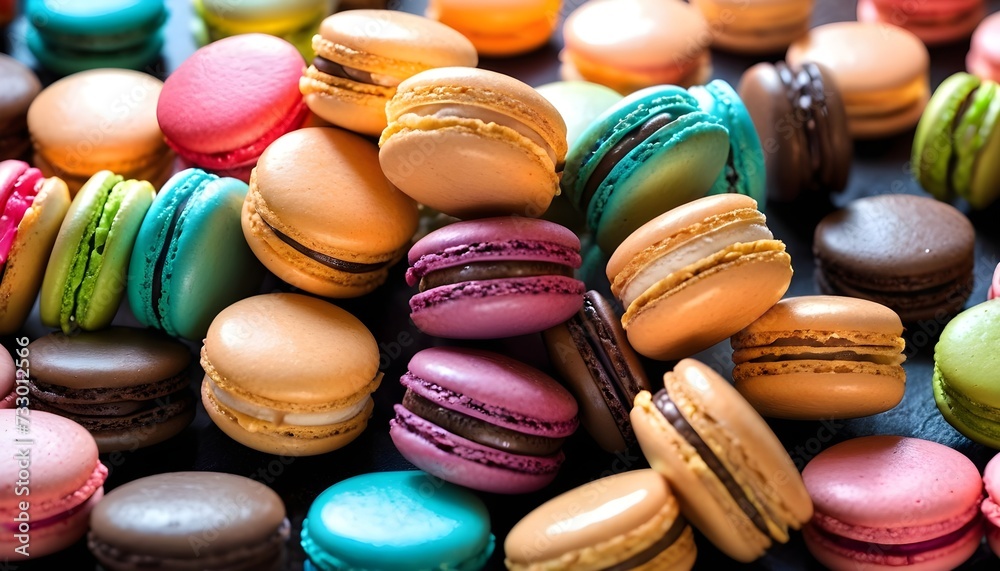multitude of colorful chocolate macaroons background multitude of colorful chocolate macaroons background