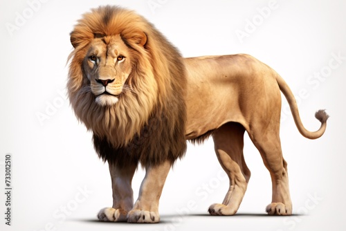 a lion with a mane standing