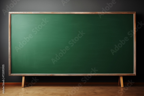 Green empty chalkboard blackboard blank
