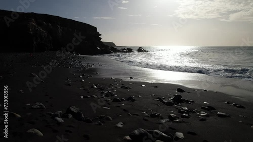 Fuerteventura, Canary islands. Coastline and beach in a tourist town. photo