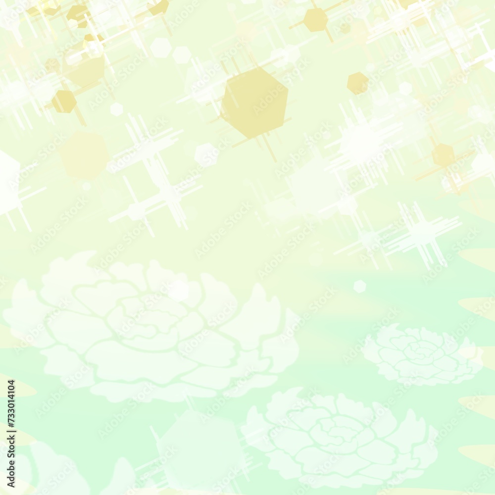 Abstract flower bokeh green background