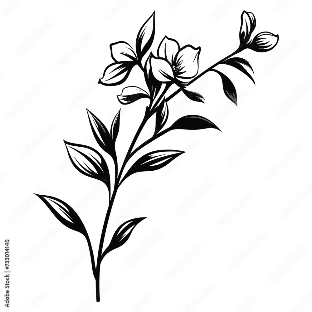 beautiful simple icon vector flowers