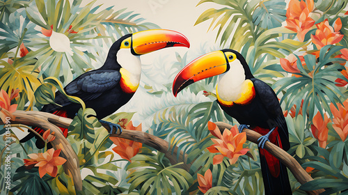 Toucans in the canopy. © Muhammad