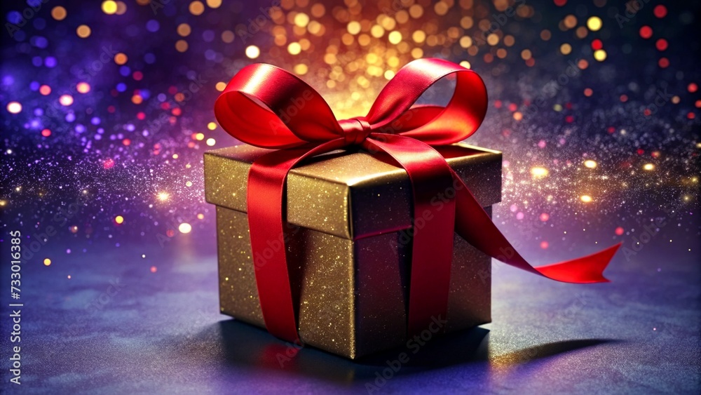 luxury gift box with a red ribbon luxury gift box with a red ribbon