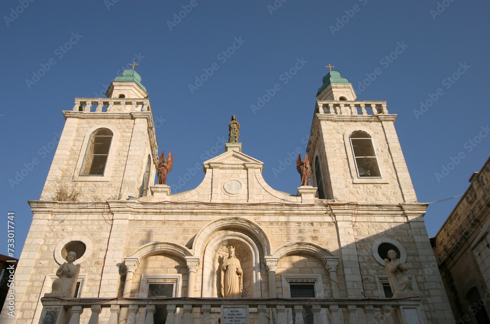 The Wedding church at Cana, built on the site of Jesus' first miracle, Israel The Wedding church at Cana, built on the site of Jesus' first miracle, Israel