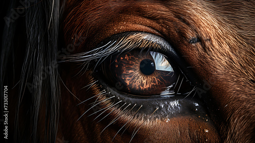 A close-up of a horse's eye © Muhammad