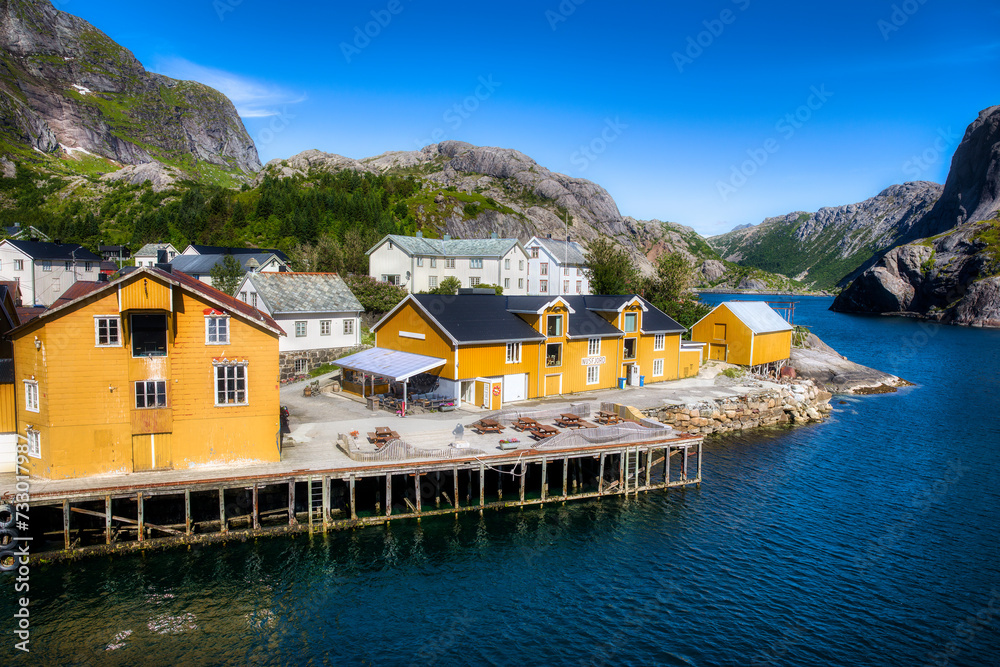 The Charming Old Fishing Village of Nusfjord on Flakstad Island in Lofoten, Nordland, Norway
