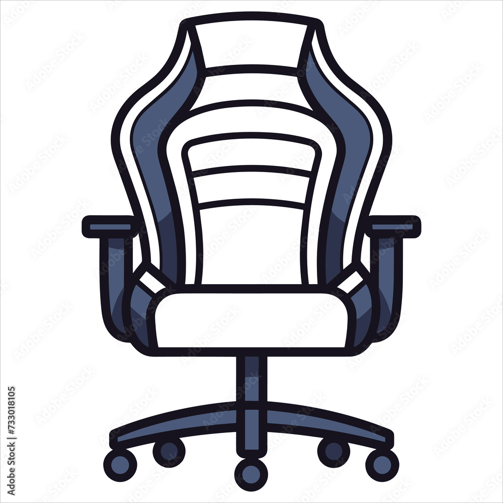 gaming chair flat icon  style of simple vector